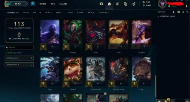 conta d3 ,45 campeões , 8 skin