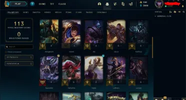 conta d3 ,45 campeões , 8 skin