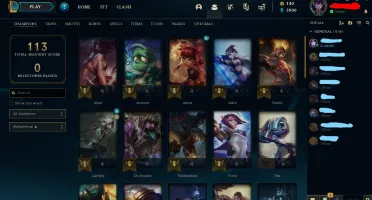 conta d3 ,45 campeões , 8 skin