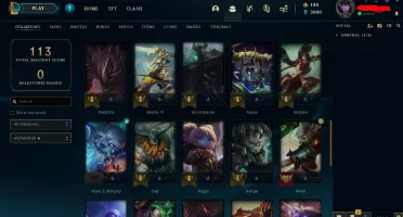 conta d3 ,45 campeões , 8 skin
