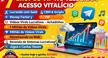 Mega Pack de Grupos Vip, comece a Lucrar Hoje mesmo!