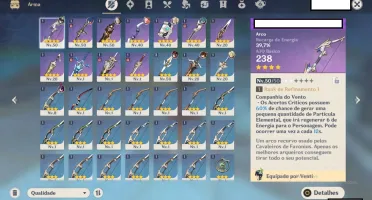 Conta Genshin Impact 30 HUTAO + VENTI