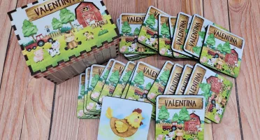 Jogo da Memória Fazendinha em MDF com 12 Pares