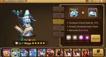 Reroll Summoners War lvl10 Mage Light - Dorothy