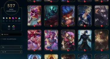 Conta Com +500 Skins E Ahri Termal Gatcha
