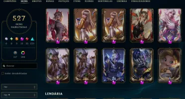 Conta Com +500 Skins E Ahri Termal Gatcha