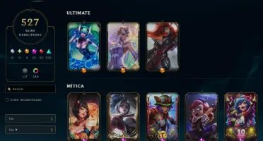 Conta Com +500 Skins E Ahri Termal Gatcha