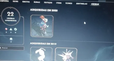 CONTA DE LOL MUITO TOP PLATINA 4 COM 322 SKINS
