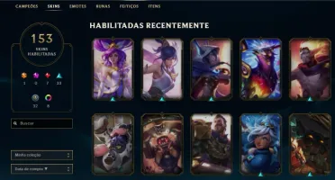 Conta Platina Full Champ Com 153 Skins!