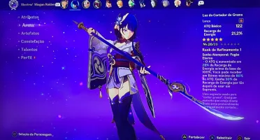 Conta Genshin Impact Raiden Shogun+Arma Assinatura+Yoimiya