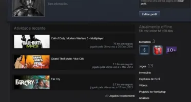 VENDO CONTA STEAM (13 JOGOS)