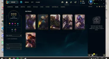 Conta Lol, quase todos os personagens, 6 skins vitoriosas, G