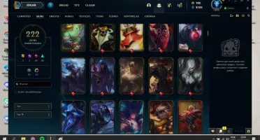 Conta Lol, quase todos os personagens, 6 skins vitoriosas, G