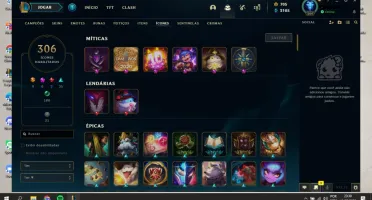 Conta Lol, quase todos os personagens, 6 skins vitoriosas, G