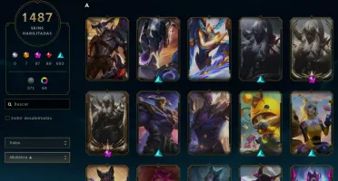 Conta league of legends/valorant/tft 1487 skins 2011 lvl 457