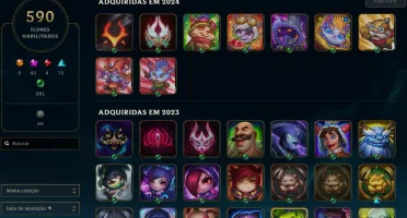 Conta league of legends/valorant/tft 1487 skins 2011 lvl 457