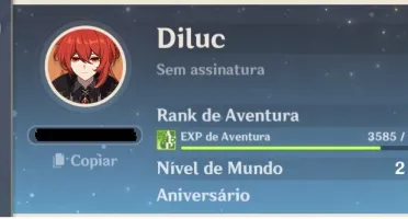 DILUC / AR 25 + 6 PERSONAGENS 4*