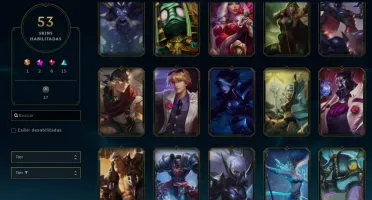 CONTA GOLD 4 COM MUITAS SKINS E CAMPEÕES