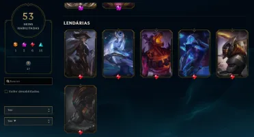 CONTA GOLD 4 COM MUITAS SKINS E CAMPEÕES