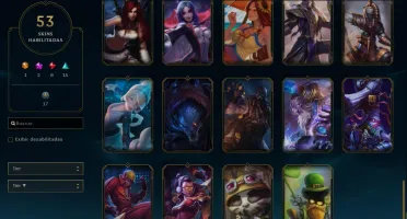 CONTA GOLD 4 COM MUITAS SKINS E CAMPEÕES