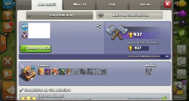Conta Clash of Clans CV9 QUASE FULL