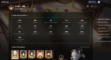 Conta Genshin - 27 Personagens 5 (Constelados), 15 Armas 5*