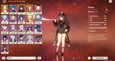 AR36 / 5* HUTAO, YOIMIYA, QIQI e LANÇA DE JADE PRIMITIVA