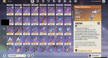 Conta Genshin AR 60 | 24 Personagens 5 Estrelas Conta Antiga