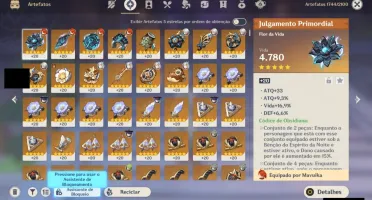 Conta Genshin AR 60 | 24 Personagens 5 Estrelas Conta Antiga