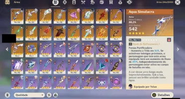 Conta Genshin AR 60 | 24 Personagens 5 Estrelas Conta Antiga
