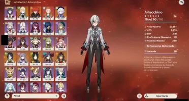 Conta Genshin AR 60 | 24 Personagens 5 Estrelas Conta Antiga