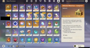 Conta Genshin AR 60 | 24 Personagens 5 Estrelas Conta Antiga