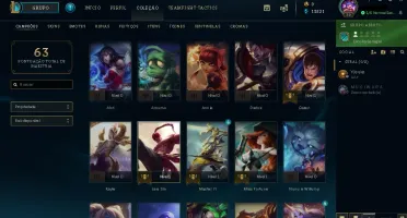 CONTA DE LOL PRATA IV COM 5 SKINS 1 SKIN LENDARIA