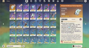RAIDEN⚡ + ZHONGLI🌑 + DILUC🔥 + Catalisador 5⭐ - AR 30