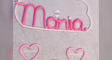Porta Maternidade Chuva de Amor em Tricotin