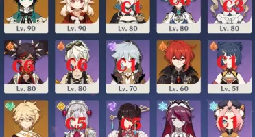 Conta genshin AR 56, Eula C1,Albedo C1,Venti,Klee,Albedo