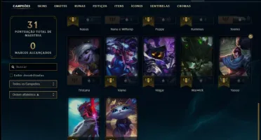 Conta prata 1 com Skin Mitica do Rammus