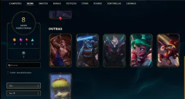 Conta prata 1 com Skin Mitica do Rammus