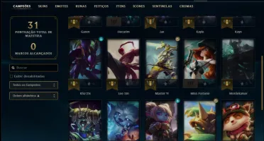 Conta prata 1 com Skin Mitica do Rammus