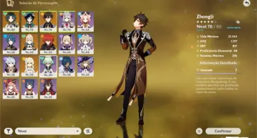 CONTA GENSHIN IMPACT AR 45 XIAO ZHONGLI VENTI DLIUC GEAN 5*