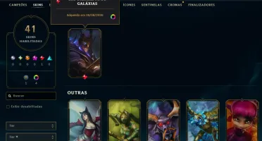 Conta Lol Ouro, 6 Skins, Lendária do Zed, Upada na Mão