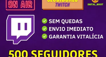500 Seguidores na Twitch Por Apenas R$4,99 [Promoção]