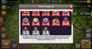 CENTRO LVL10/CONSTRUTOR LVL8 - CLASH OF CLANS +DE 16K GEMAS!