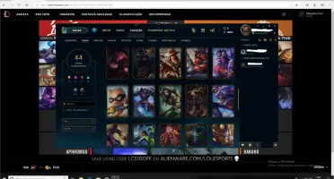Conta LOL com 2 skins ultimates mais 42 skins