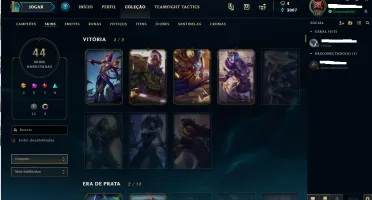Conta LOL com 2 skins ultimates mais 42 skins