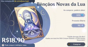 Genshin Impact - AR35 + Venti +  Benção da Lua