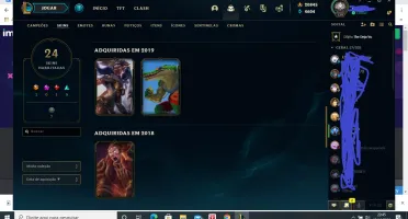 Conta de League of Legends com 20 mil de rp + 24 skins