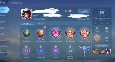 Continha incrível, com skins raras