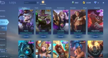 Continha incrível, com skins raras