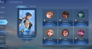 Continha incrível, com skins raras